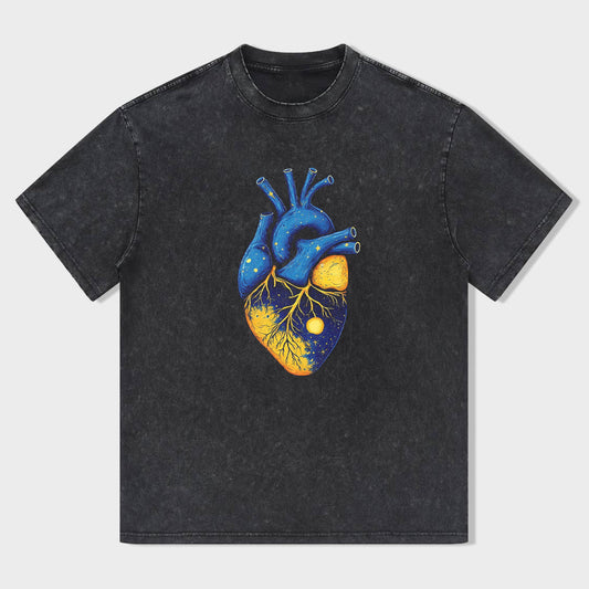 Galactic Heart Design Men's Graphic T-Shirt