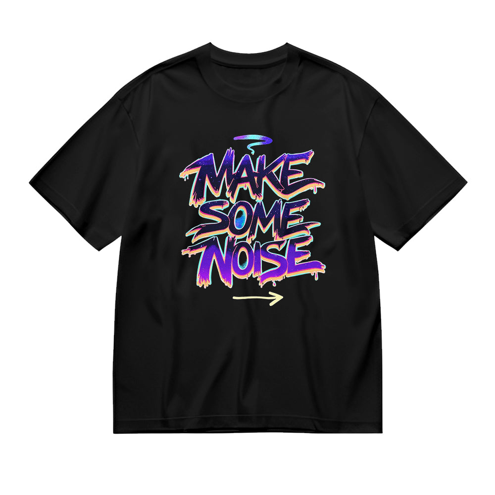Make Some Noise Graphic Tee - Black T-Shirt