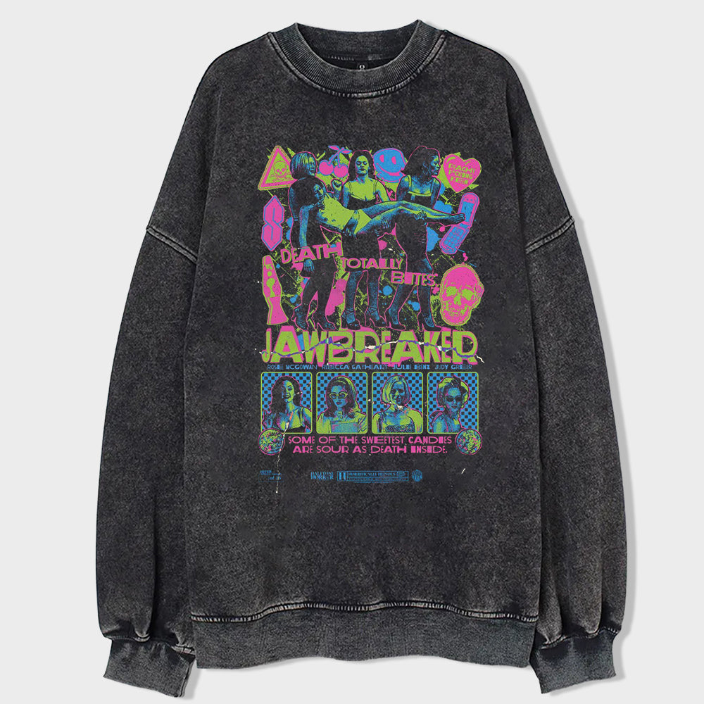 Kiss of Death Music Festival Acid Wash Sweatshirt - heygraff