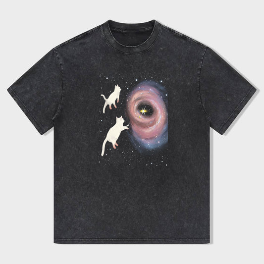 Cats in Space Graphic T-Shirt