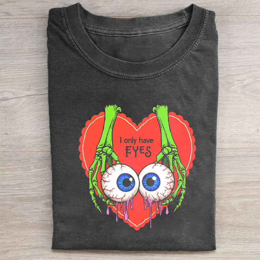Unique Heart Monster Design Graphic T-Shirt