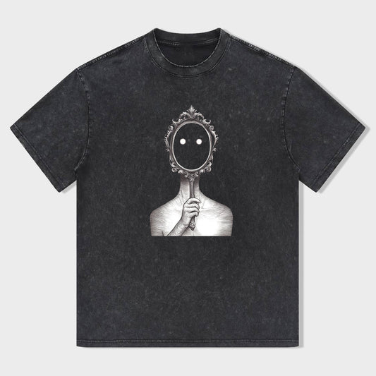 Men's Graphic T-Shirt with Mirror Design Art Print T-Shirt