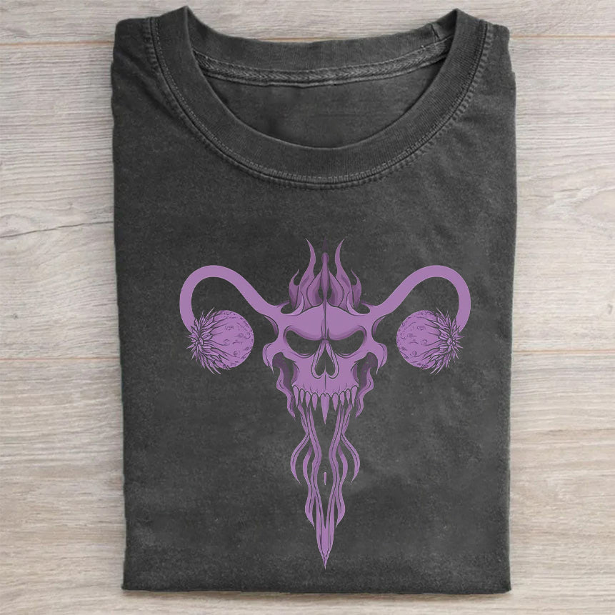 Skull Design Graphic Tee for Men Women Unisex Casual Short Sleeve T-Shirt