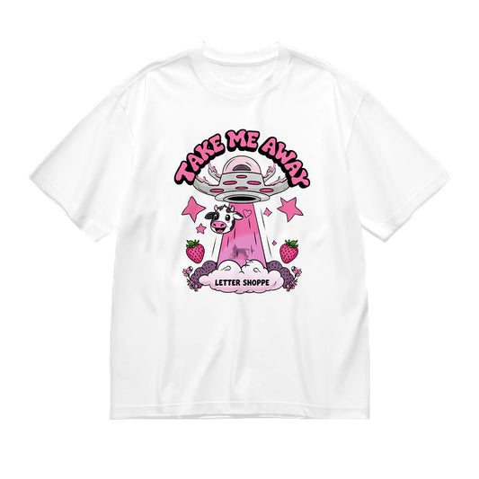 Take Me Away Alien UFO Graphic T-Shirt