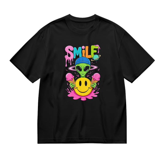 Smile Alien Graphic T-Shirt