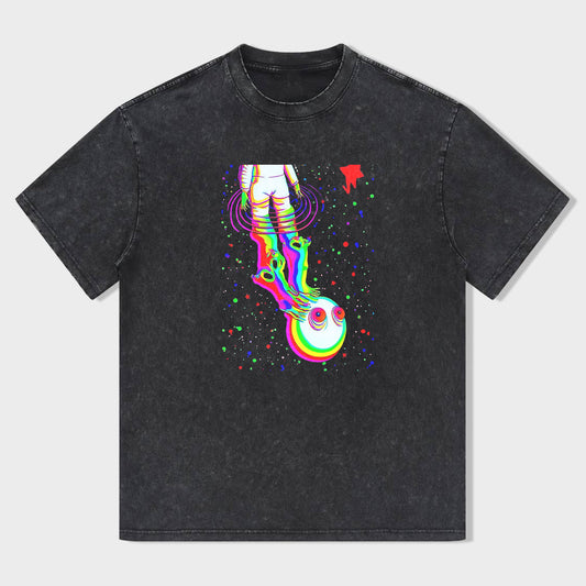 Colorful Skull Design Graphic T-Shirt