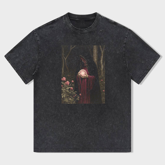 Vintage Graphic T-Shirt with Artistic Forest Design for Men Women