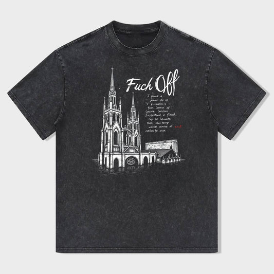 Vintage Gothic Cathedral Graphic T-Shirt
