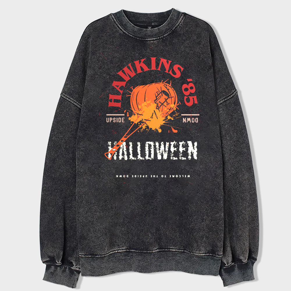 Halloween Backfire Festival Acid Wash Sweatshirt - heygraff
