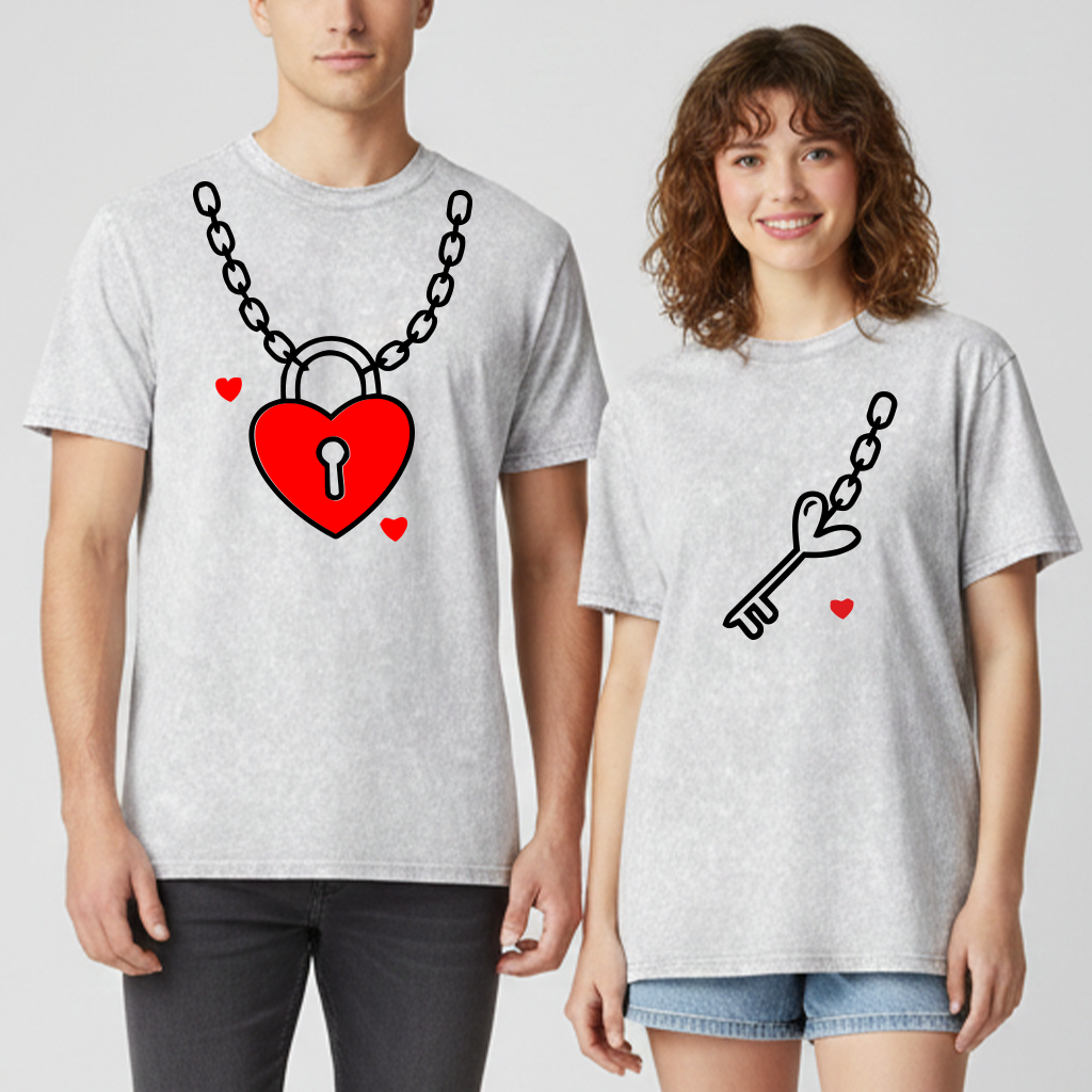 Heart-to-Heart Lock Couple Outfits - Valentine's Day Edition