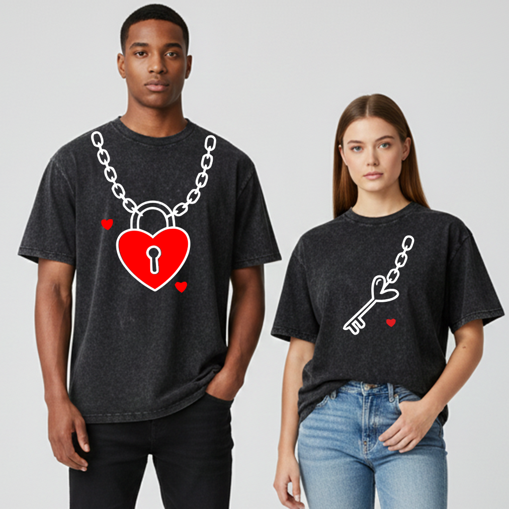 Heart-to-Heart Lock Couple Outfits - Valentine's Day Edition