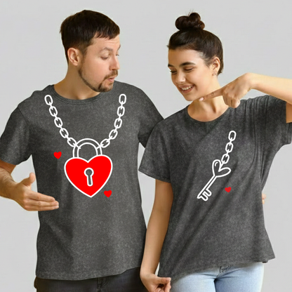 Heart-to-Heart Lock Couple Outfits - Valentine's Day Edition