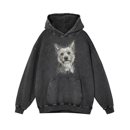 Heygraff™ Artistic Yorkie Sketch Graphic Collection | Vintage Washed Cotton  | Quiet Companions