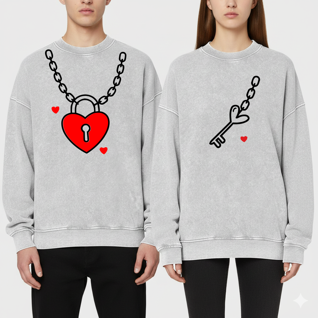 Heart-to-Heart Lock Couple Outfits - Valentine's Day Edition