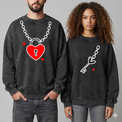 Heart-to-Heart Lock Couple Outfits - Valentine's Day Edition