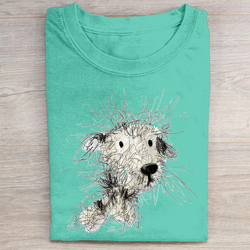 Cute Dog Graphic Design T-Shirt