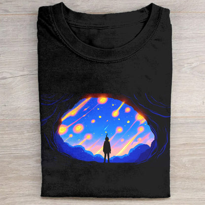 Starry Night Sky Graphic T-Shirt