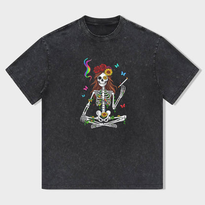Colorful Skeleton Graphic T-Shirt
