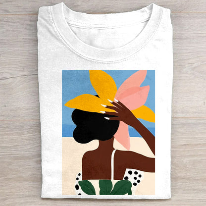 Abstract Art Floral Print T-Shirt