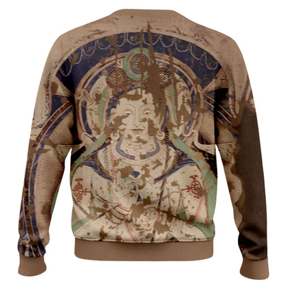 Vintage Dunhuang Art Print Crewneck Sweater