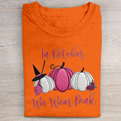 Pink Pumpkins 'In October We Wear Pink' Graphic Tee