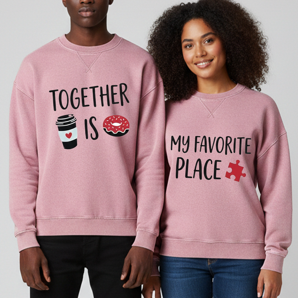 Together Is My Favorite Place Couple Outfits - Valentine's Day Edition