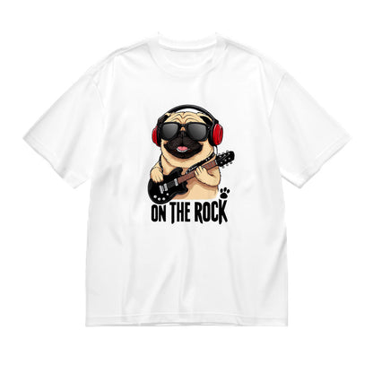 Cute Pug Rocker Graphic T-Shirt