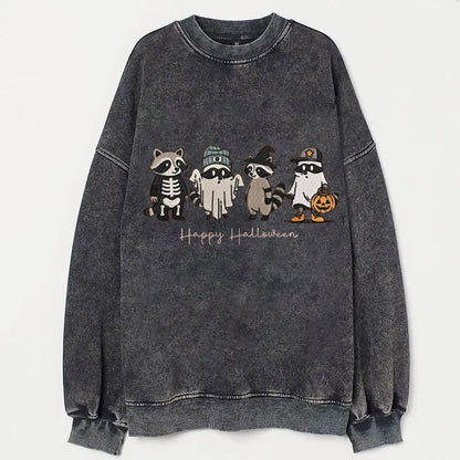 Cute Raccoon Halloween Costume Print T-Shirt