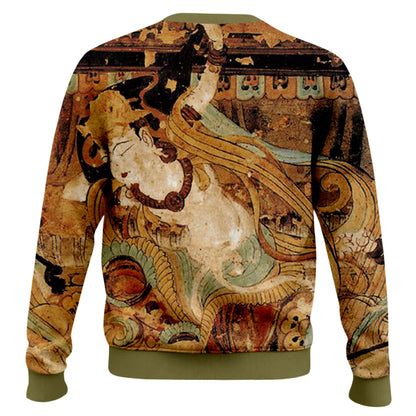 Vintage Dunhuang Art Design Crewneck Sweater
