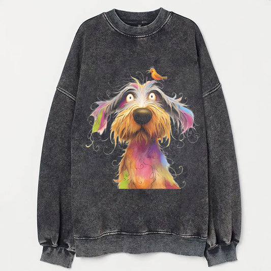 Funny Cute Dog Art Print Casual Sweatshirt