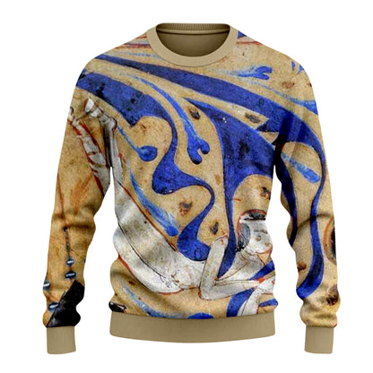 Dunhuang Art Print Crewneck Sweater