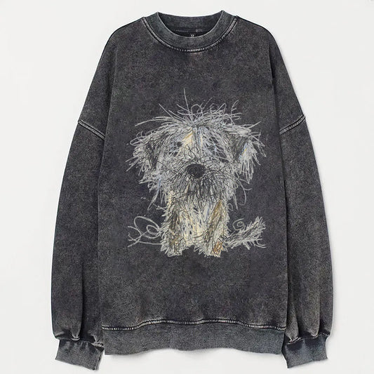 Cute Dog Graphic Design Sweatshirt