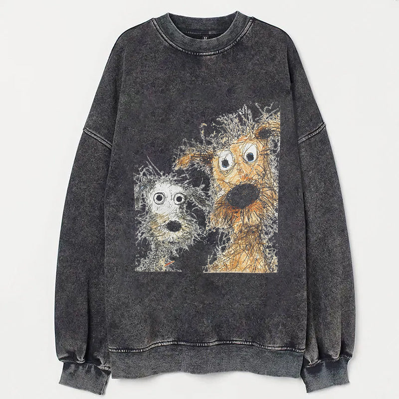 Cute Friends Dog Art Print Casaul Sweatshirt
