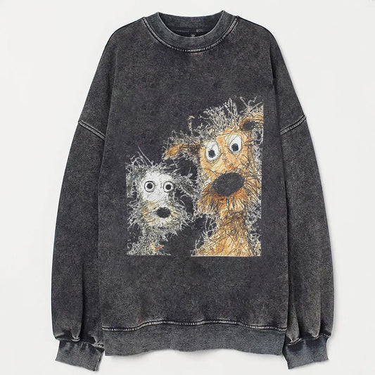 Cute Friends Dog Art Print Casaul Sweatshirt