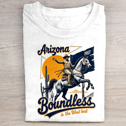 Arizona Boundless Western Cowboy Graphic T-Shirt