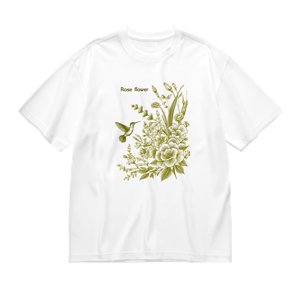 Botanical Print White T-Shirt