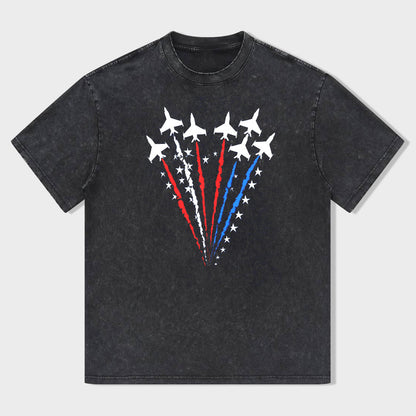 Patriotic Airplanes Graphic T-Shirt