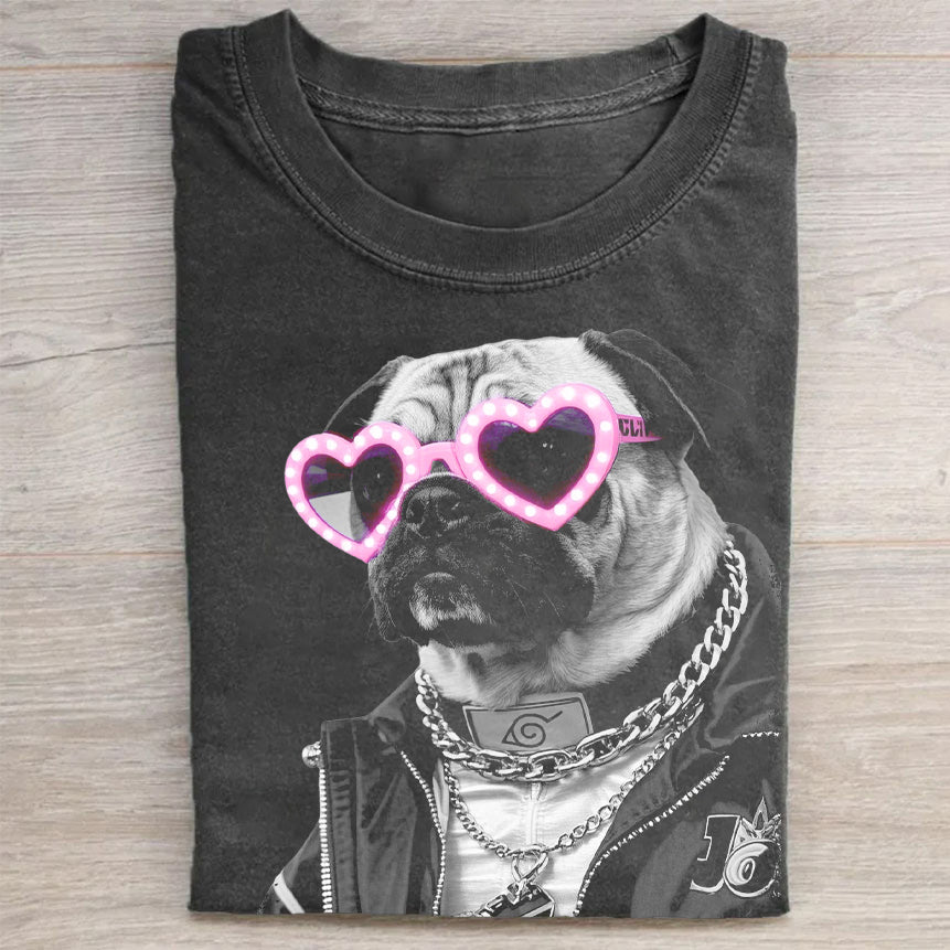 Funny Pug Sunglasses Unisex T-Shirt