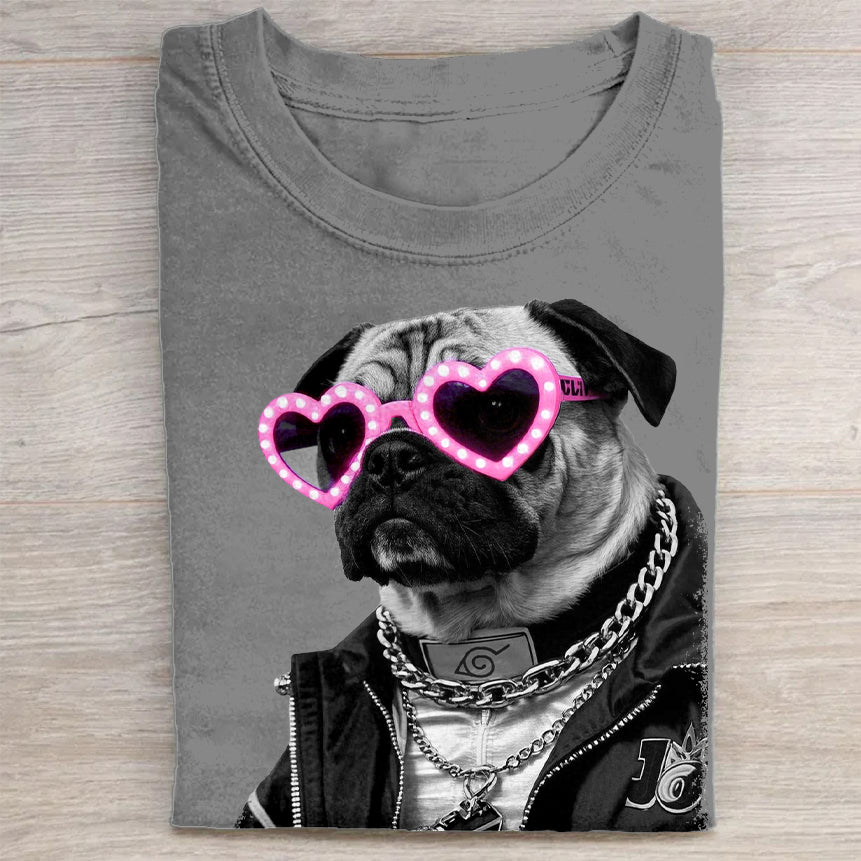Funny Pug Sunglasses Unisex T-Shirt