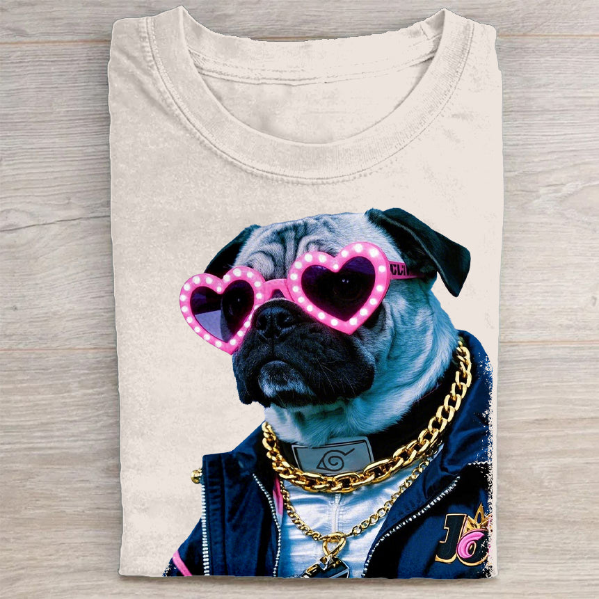 Funny Pug Sunglasses Unisex T-Shirt