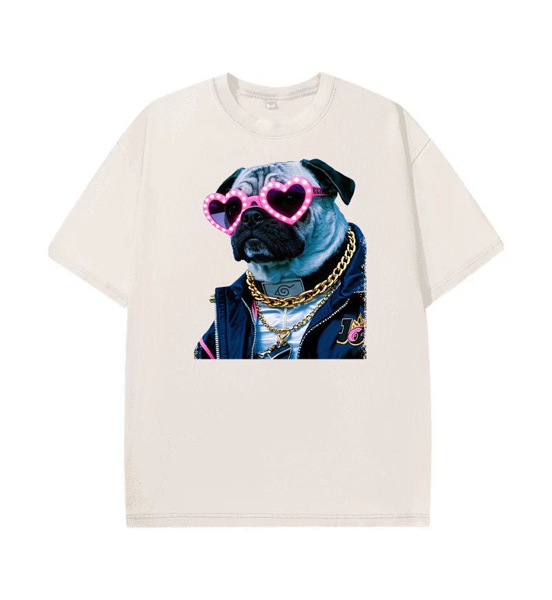 Funny Pug Sunglasses Unisex T-Shirt