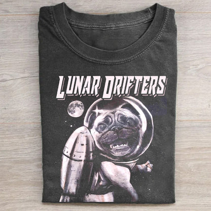 Pug Moon Adventure Funny T-Shirt