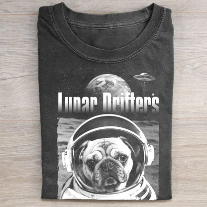 Pug Moon Adventure Funny T-Shirt