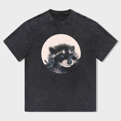 Funny Raccoon Vintage Washed T-shirt
