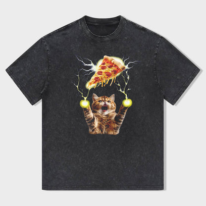 Pizza Power Cat T-Shirt