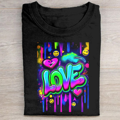 Colorful Love Graphic T-Shirt