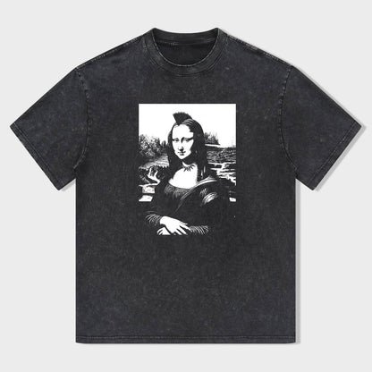 Mona Lisa Art Print Men's Fashion Casual T-Shirt