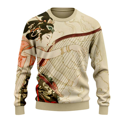 Dunhuang Art Print Crewneck Sweater