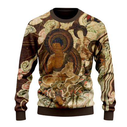 Dunhuang Art Print Crewneck Sweater