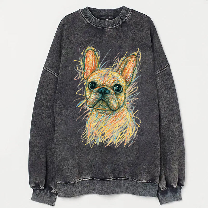 Cute Dog Art Print Casaul Sweatshirt